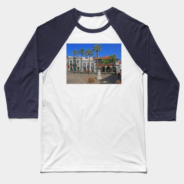 Plaza de Espana, Santa Cruz de La Palma, May 2022 Baseball T-Shirt by RedHillDigital